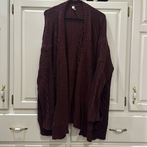 Purple sweater cardigan